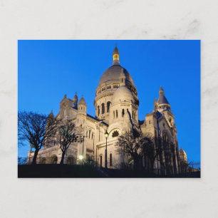 Sacré Coeur pendant le crépuscule Carte postale