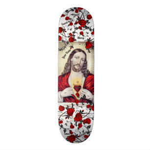 Sacred Heart Jesus Skateboard VOTRE NOM