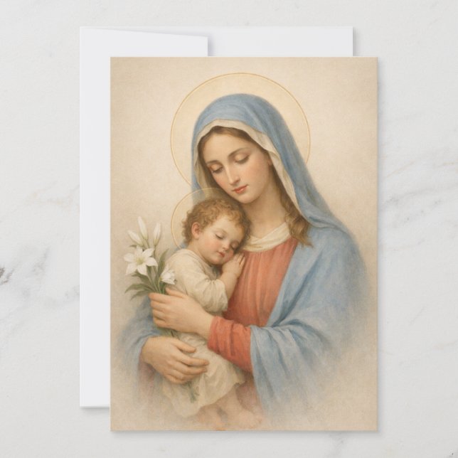 Sacred Heart of Jesus Cross Quote Floral Design (Devant)