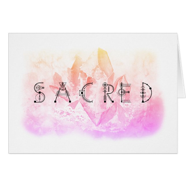*~* SACRED Pink  Lavender Crystal (Devant horizontal)