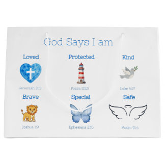Sacrement de baptême ou de baptême sac à cadeau de