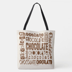 Sacs à bandoulière avec typographie au chocolat