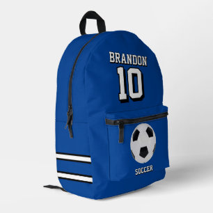    sacs à dos de football bleu personnalisés joueu