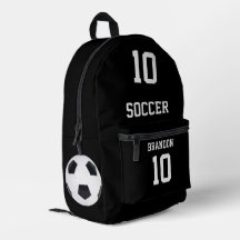 sacs à dos de football noirs personnalisés joueur