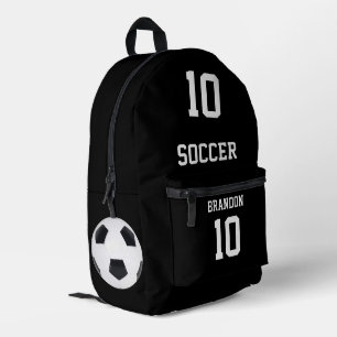 sacs à dos de football noirs personnalisés joueur