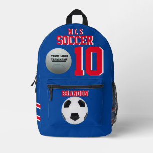 sacs à dos de football rouge bleu w personnalisées