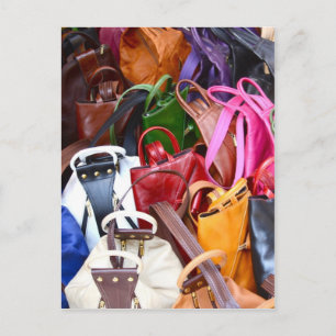 Sacs à main en belles couleurs Carte postale