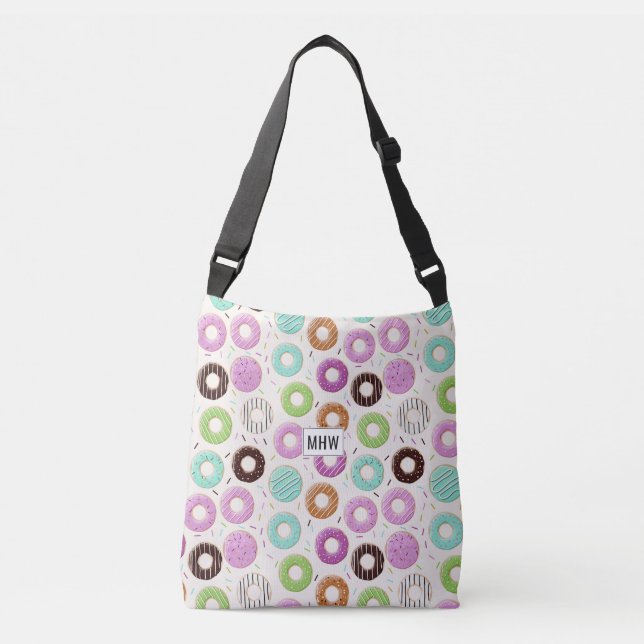 Sacs à monogramme personnalisé motif donut (Devant)