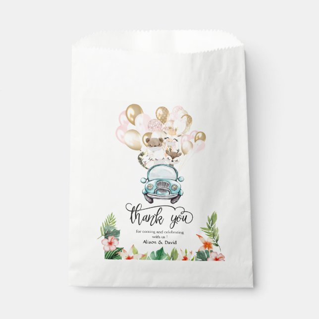 Sacs baby shower Favoriser | Safari Friends Drive  (Devant)