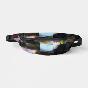 Sacs Banane 1FB1F9F4 Mosaïque Abstraite d'Art Glitch Cyberpunk