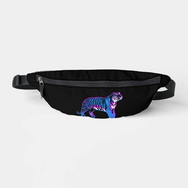 Sacs Banane 80s RETRO BLUE TIGER FANNY PACK (Recto)