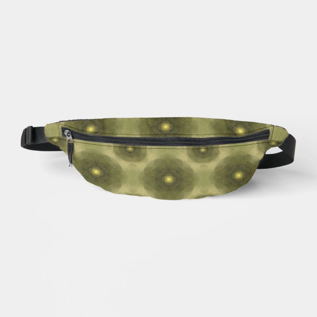 Sacs Banane Abstrait Olive Green Flower Motif sans couture (Recto)