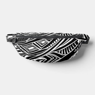 Sacs Banane Abstrait tribal noir et blanc