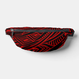 Sacs Banane Abstrait Tribal Noir Et Rouge