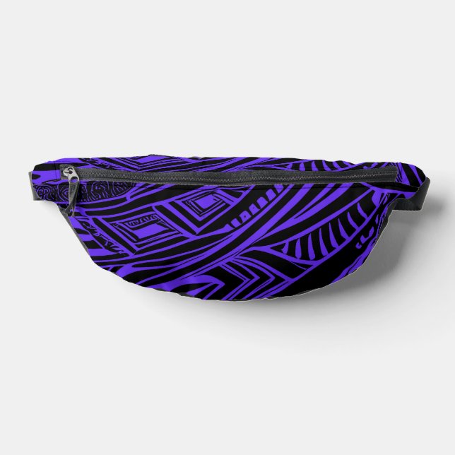 Sacs Banane Abstrait Tribal Noir Et Violet (Poser)