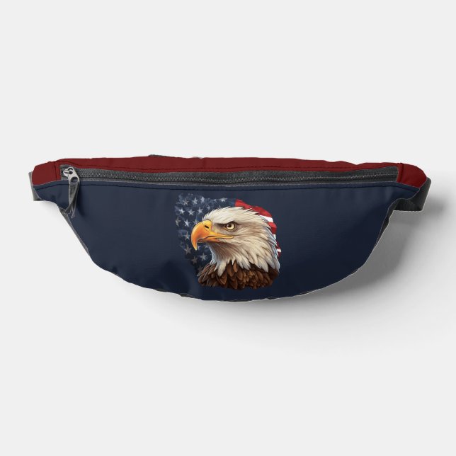 Sacs Banane Aigle à drapeau américain (Poser)