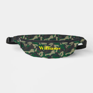 Sacs Banane Ajouter un nom | Camouflage militaire vert de l'ar