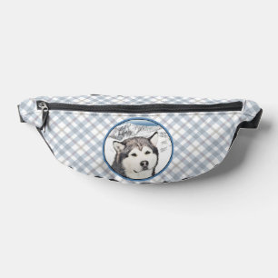 Sacs Banane Alaskan Malamute Peinture Mal Mally Sled Chien Art