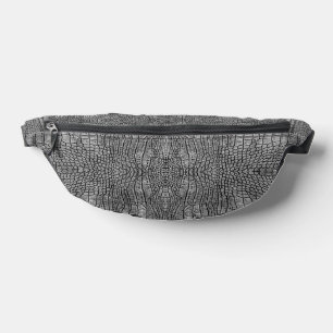 Sacs Banane Alligator gris Motif en cuir