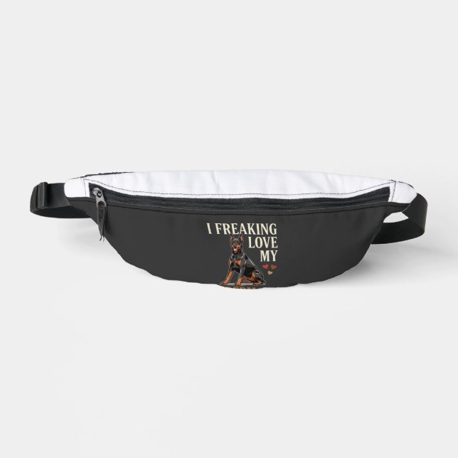Sacs Banane Amour de Dobermann Amateur de Chien (Recto)