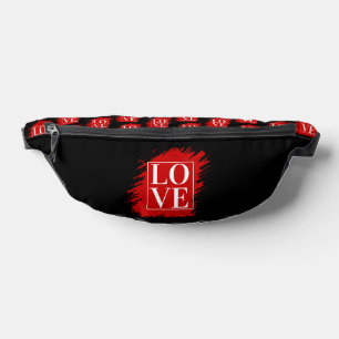 SACS BANANE AMOUR TYPOGRAPHIE BLANCHE ART ROUGE