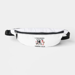Sacs Banane Amoureux Fou de Border Collie Chien Hearts_1