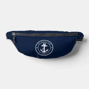 Sacs Banane Ancre nautique Nom du bateau bleu marine Personnal