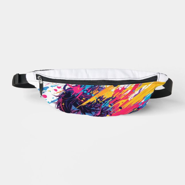 Sacs Banane Anime Graffiti Chaos — Éclaboussure de couleur  (Recto)