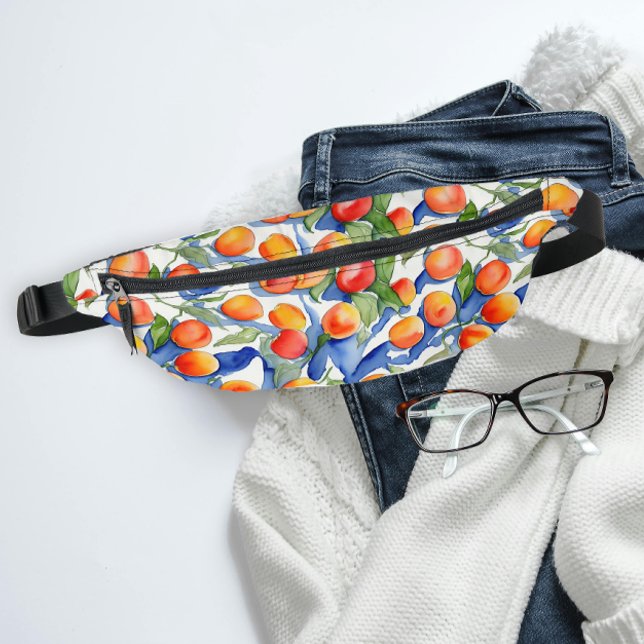 Sacs Banane Apricots d'été colorés Fruits Motif d'aquarelle (Créateur téléchargé)