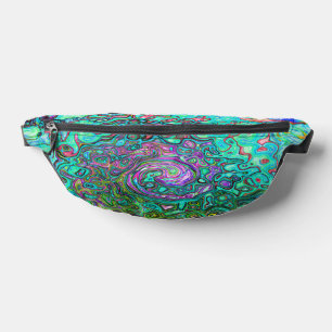 Sacs Banane Aqua Marine Groovy Abstrait Rétro Tourbillon Liqui