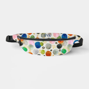 Sacs Banane Aquarelle Abstraite Parties scintillant or Art + M