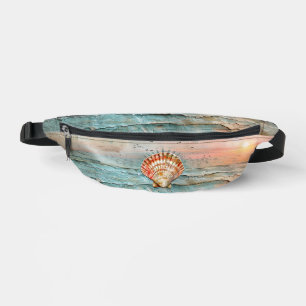 Sacs Banane Aquarelle eau tranquille pêche et orange coquillag
