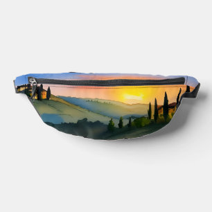 Sacs Banane Aquarelle Pittoresque des collines toscanes
