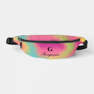 Sacs Banane Arc-en-ciel tropical personnalisé