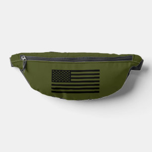 Sacs Banane Armée verte avec drapeau américain