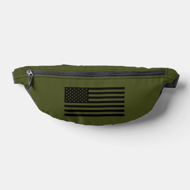 Sacs Banane Armée verte avec drapeau américain (Poser)