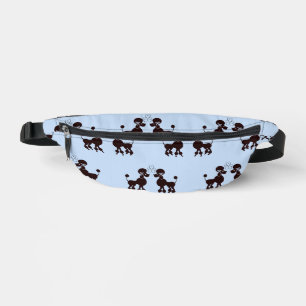 Sacs Banane Arrière - plan bleu Paire de caniche