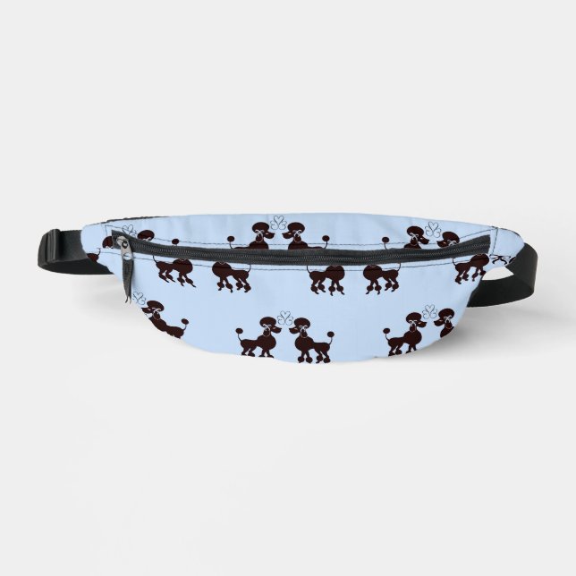 Sacs Banane Arrière - plan bleu Paire de caniche (Recto)