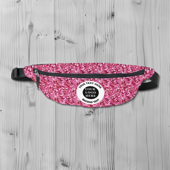 Sacs Banane Arrière - plan de séquence rose du logo de l'entre (Créateur téléchargé)