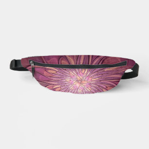 Sacs Banane Art floral fractal moderne abstrait Couleurs de ba