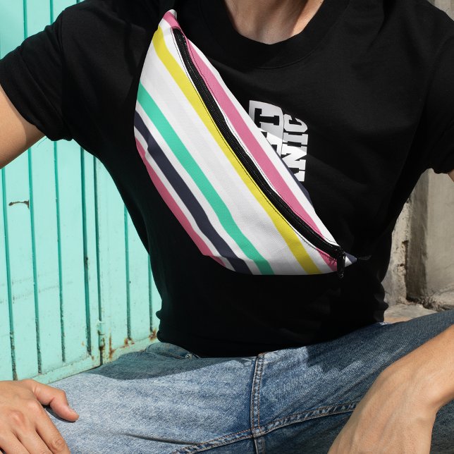 Sacs Banane Bandes horizontales colorées (Colored Horizontal Stripes Fanny Pack)