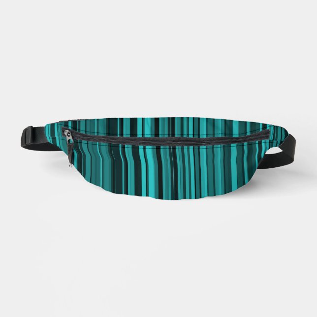 Sacs Banane Bandes noires turquoises (Recto)