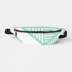 Sacs Banane Bandes triangulaires - Vert et blanc de menthe