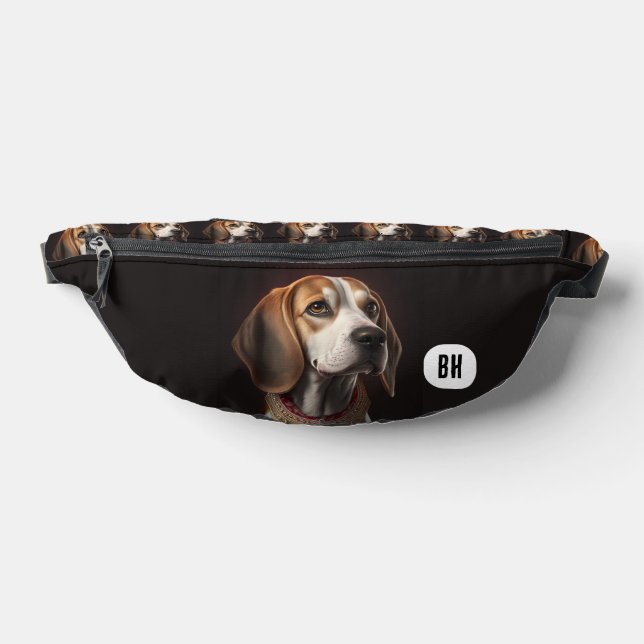 Sacs Banane Bassets à initiales personnalisées Chien (Poser)