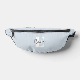 Sacs Banane Bébé bleu moderne minimaliste Monogramme