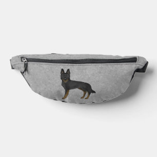 Sacs Banane Berger Allemand Bi-Noir Mignon Chien de Dessin Ani