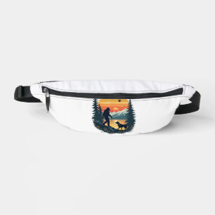 Sacs Banane Bigfoot Vintage Chien qui Marche Montagne Coucher