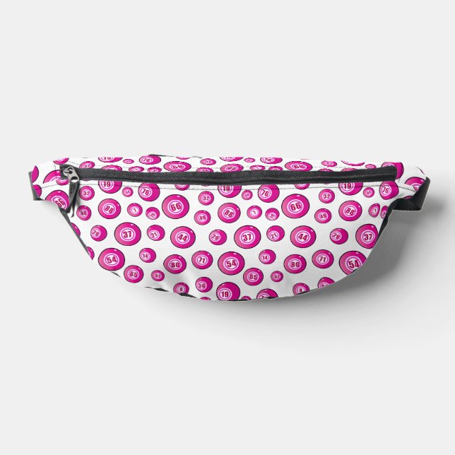 Sacs Banane Bingo Balls mignonne rose et blanc à motifs (Poser)