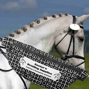 Sacs Banane Black White Motif Horse Show Mane Tail Braiding