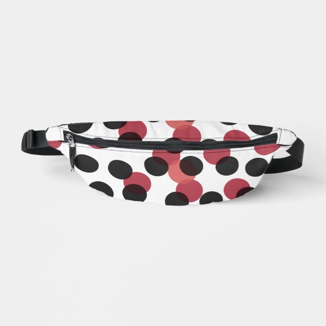 Sacs Banane blanc avec des points noirs et rouges (Recto)